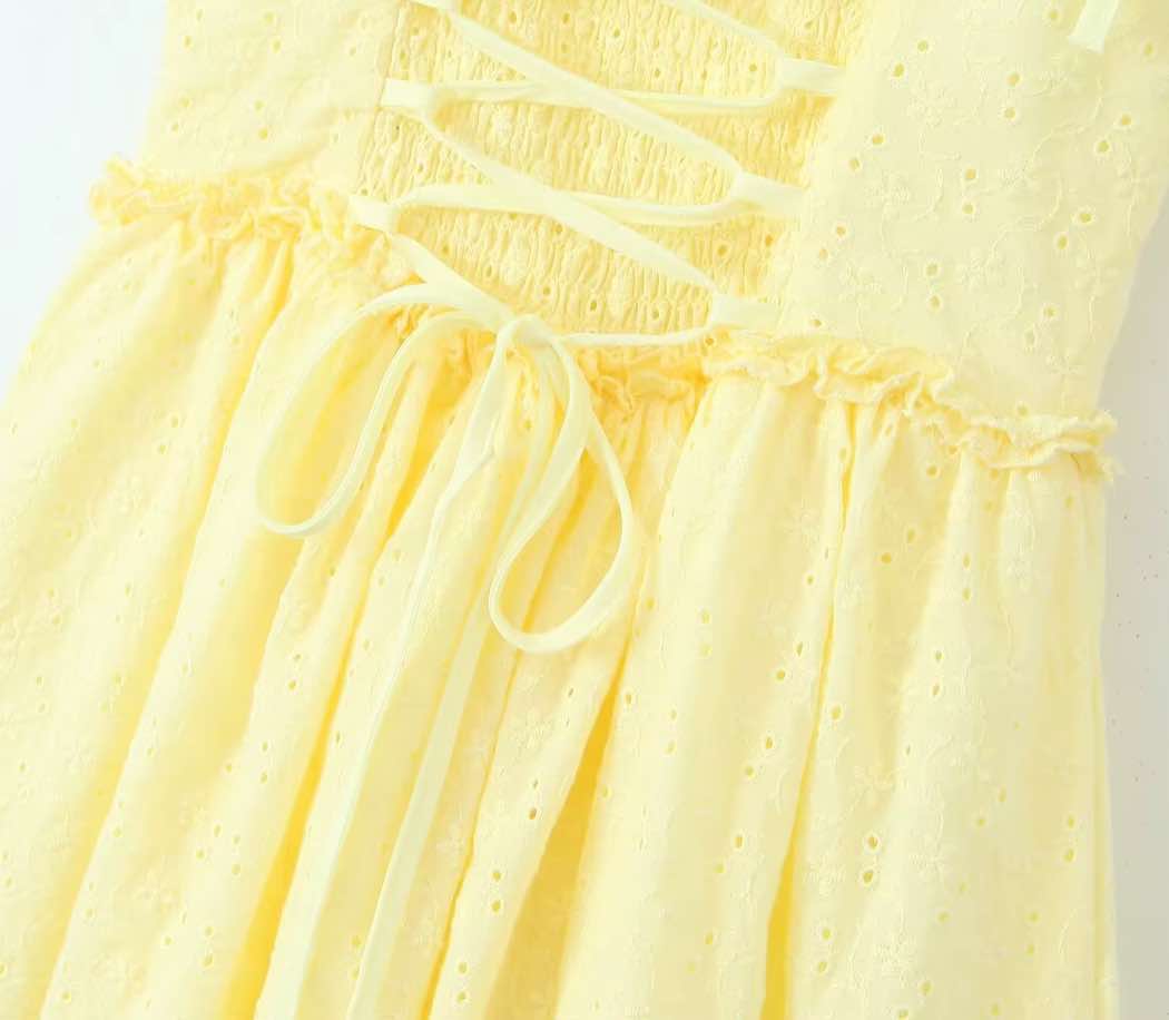 LEMON SORBET FLARE DRESS